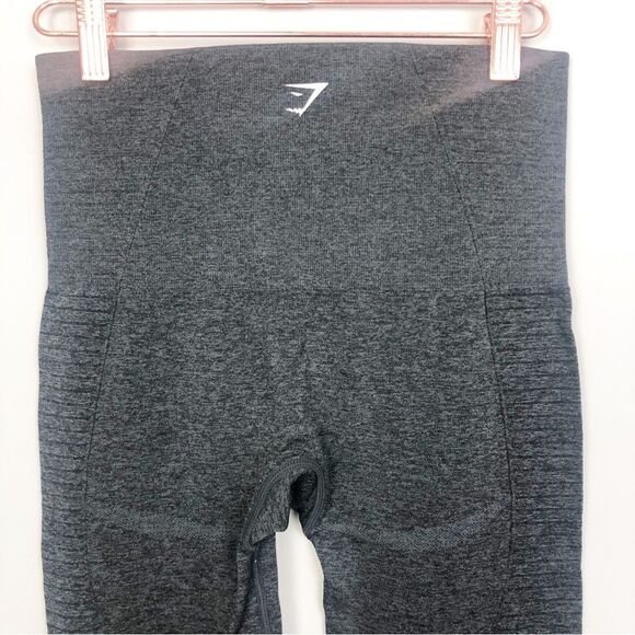 GYMSHARK | Charcoal Gray 7/8 Length Leggings Booty Accents Women’s Size Small - Picture 6 of 7